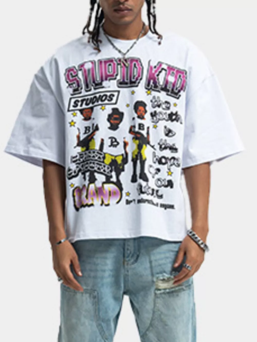 Men's Graphic Round Neck Short Sleeve T-Shirt, image 3