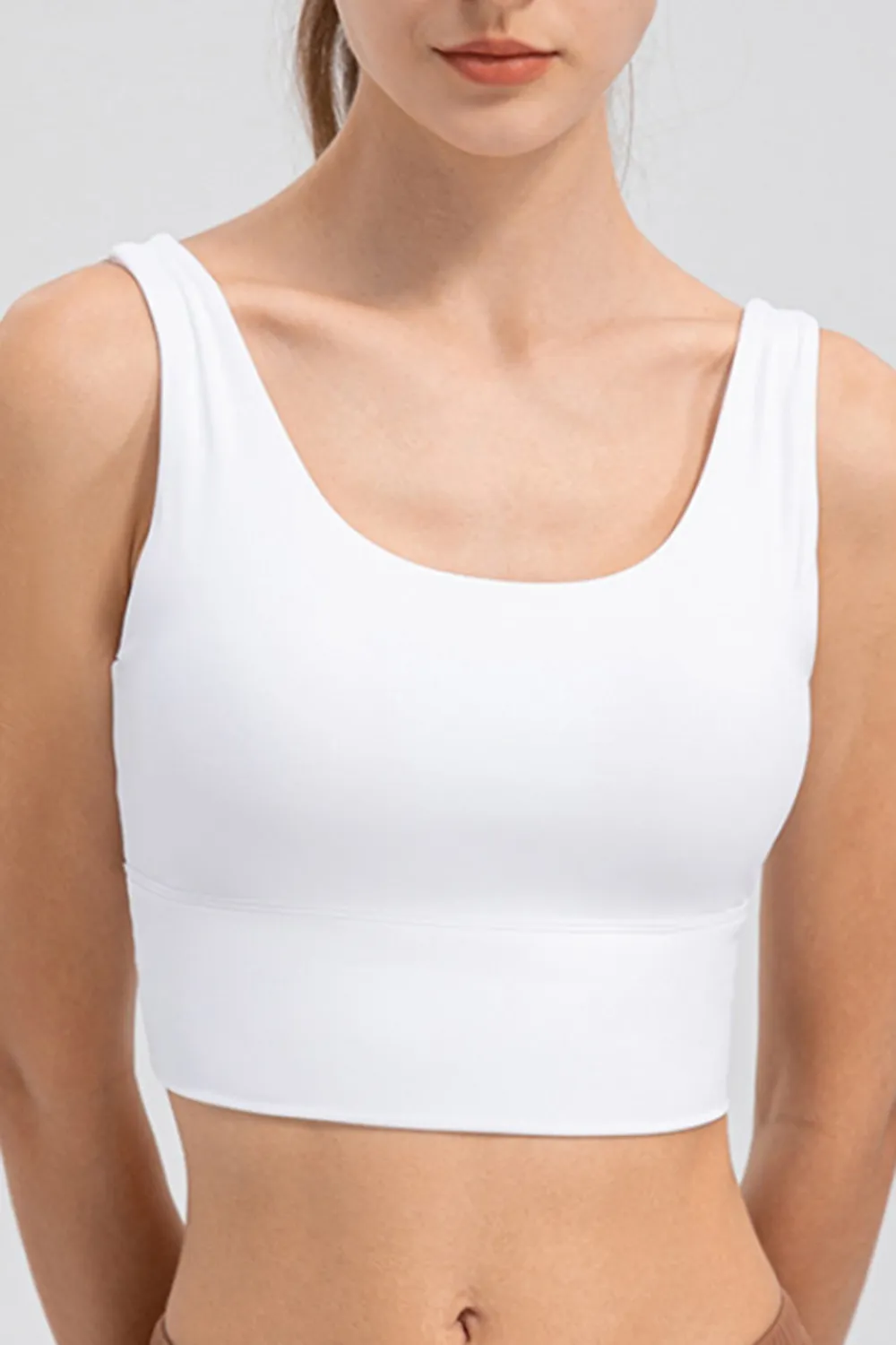 Scoop Neck Wide Strap Active Tank, image 33