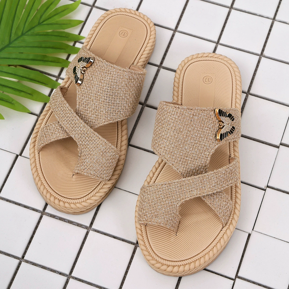 Toe Loop Flats Sandals, image 5