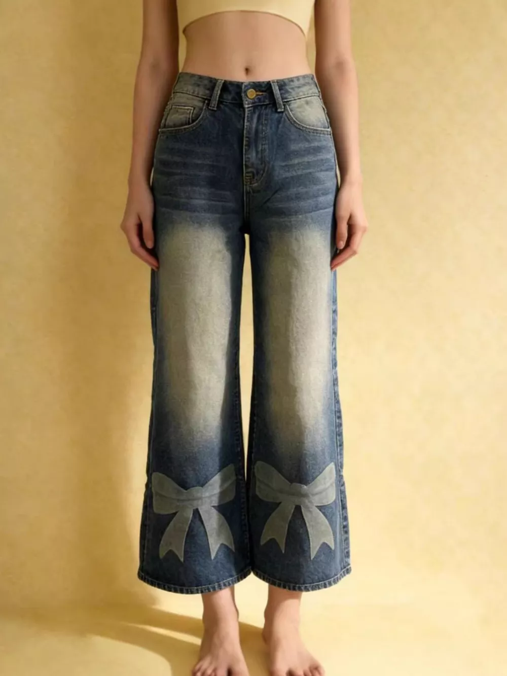 Bow Wide Leg Jeans, image 2