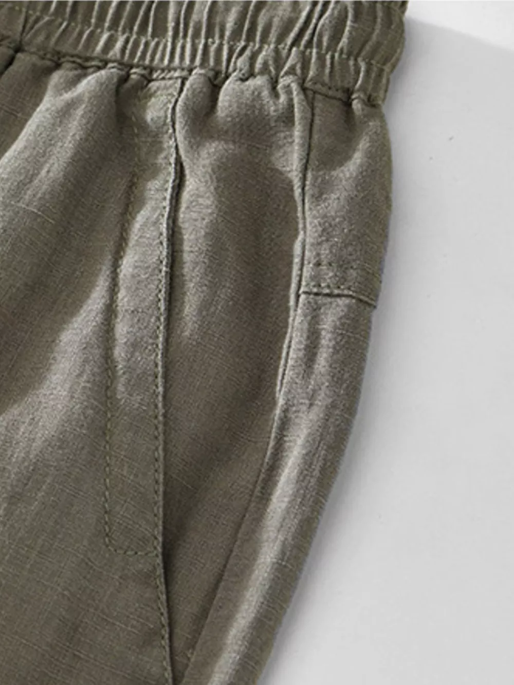 Men's Plus Size Casual Elastic Waist Drawstring Pants, image 8