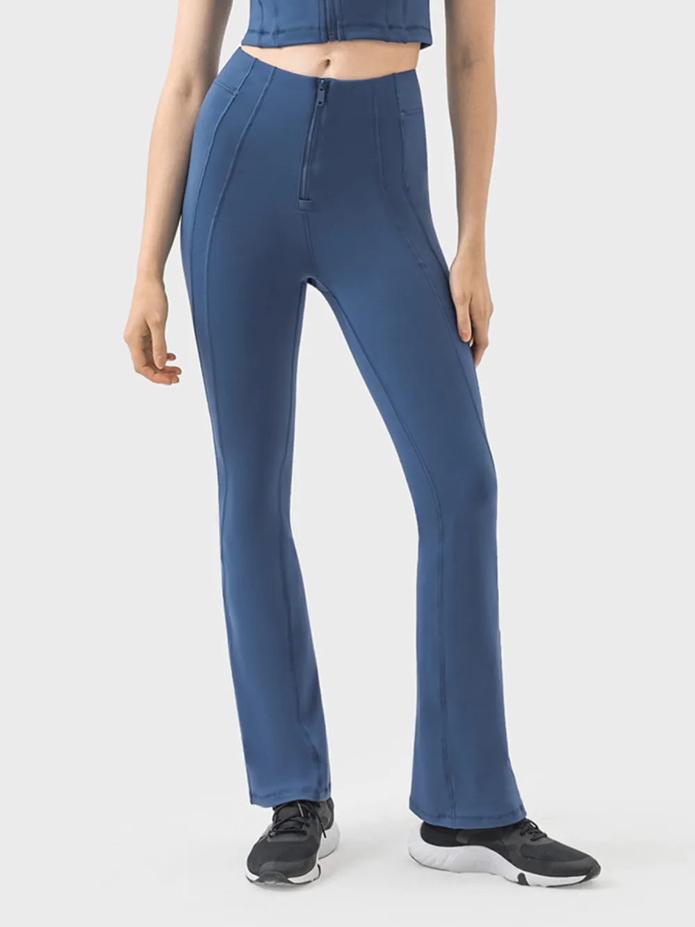 Zipper Detail High Waist Active Pants, image 8
