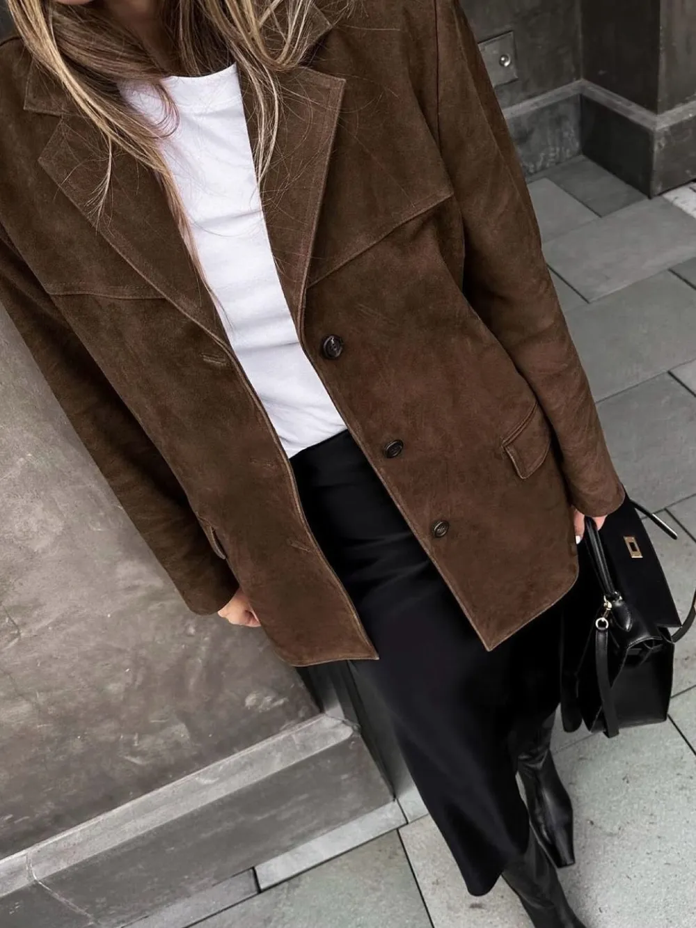 Lapel Collar Button Up Jacket, image 2