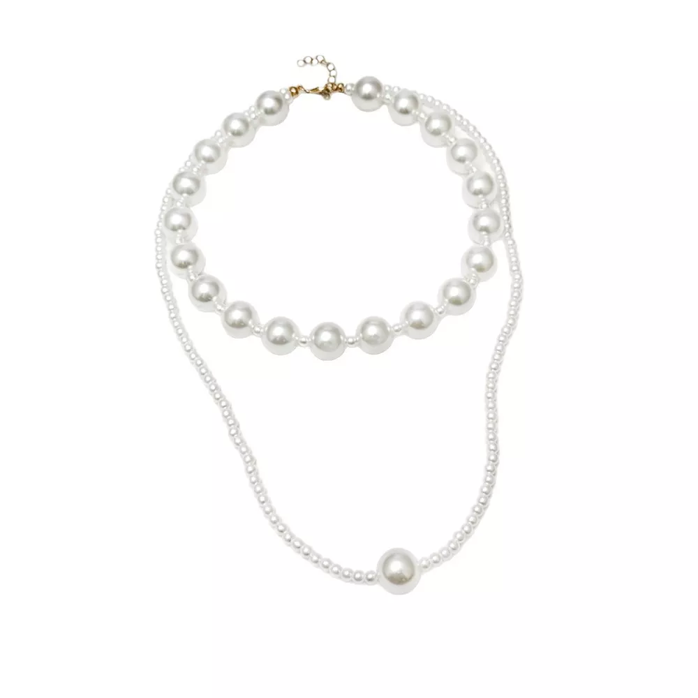 Elegant Double Layer Pearl Necklace, image 6