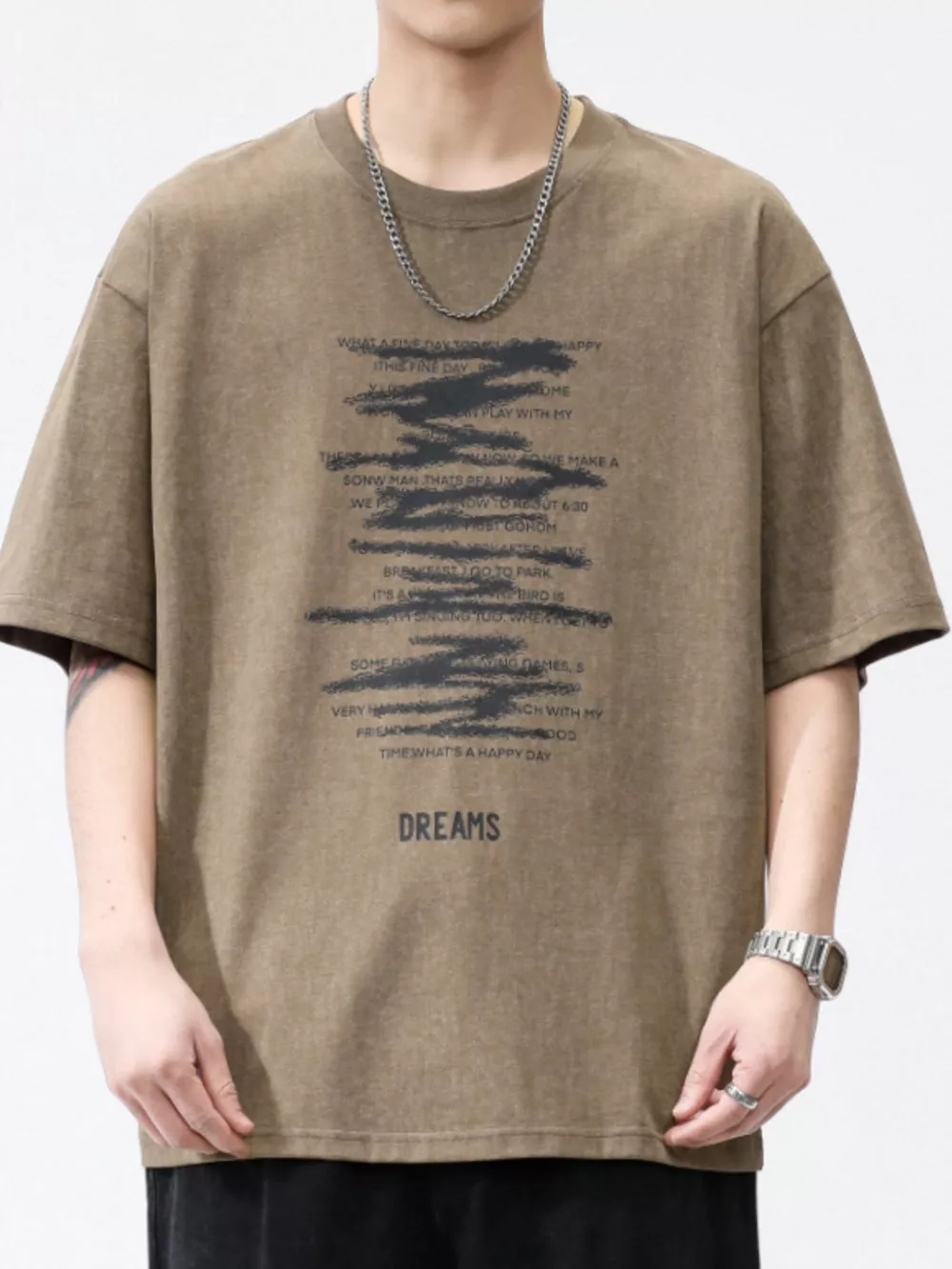 Men's Plus Size Round Neck Half Sleeve T-Shirt, image 2