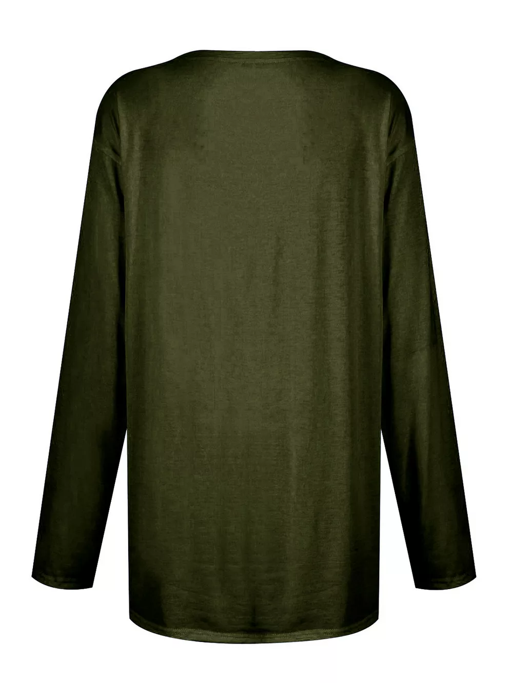 Full Size Pocketed Round Neck Long Sleeve T-Shirt, image 2