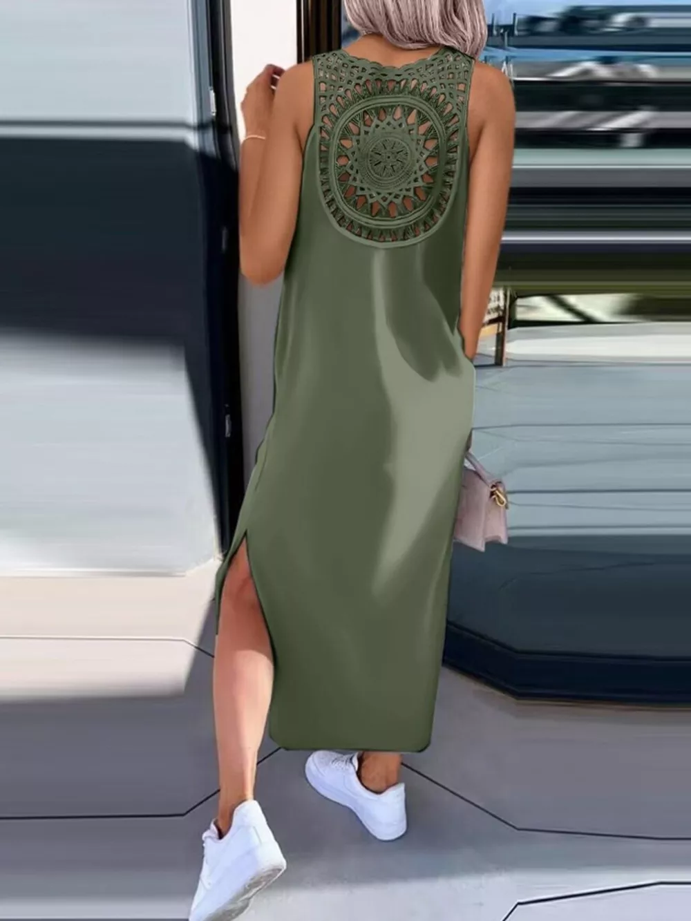 Side Slit Sleeveless Maxi Dress, image 10