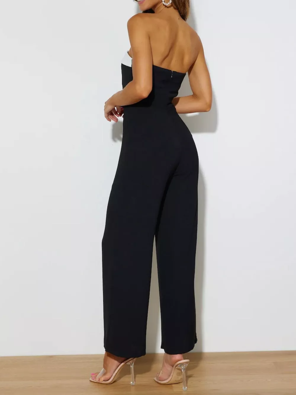 Contrast Tube Wide Leg Jumpsuit, image 3