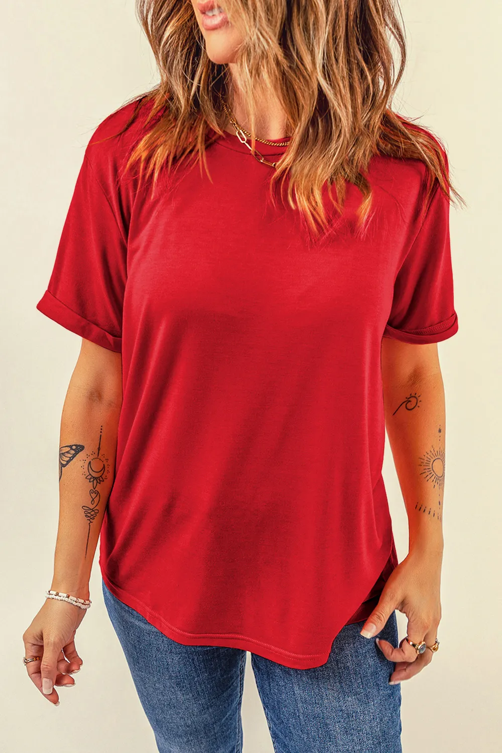 Round Neck Short Sleeve T-Shirt, image 10