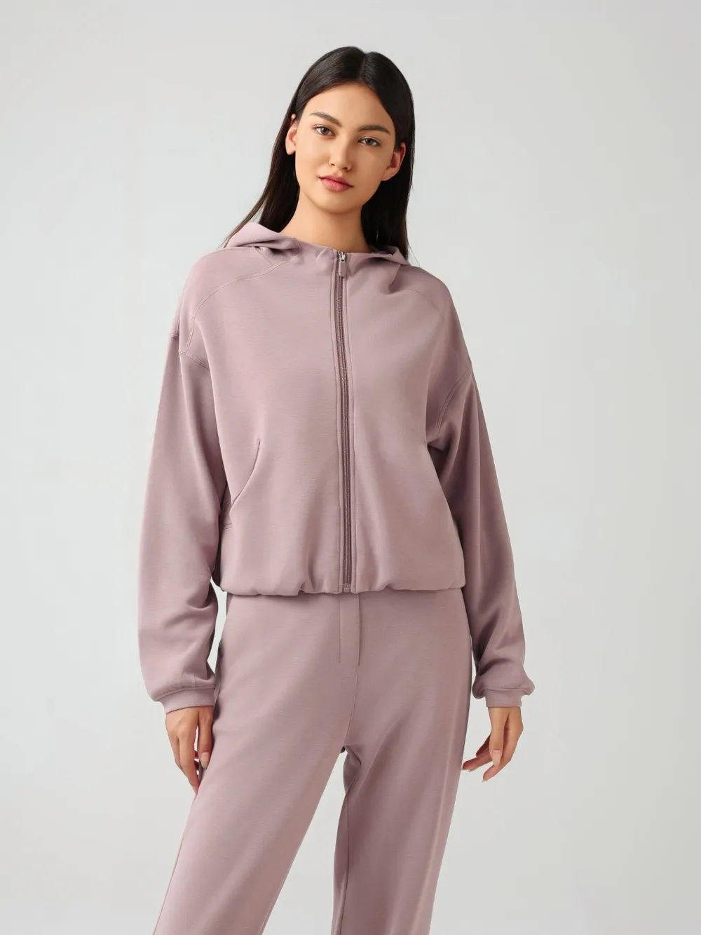 Zip Up Dropped Shouder Active Hooded, image 16