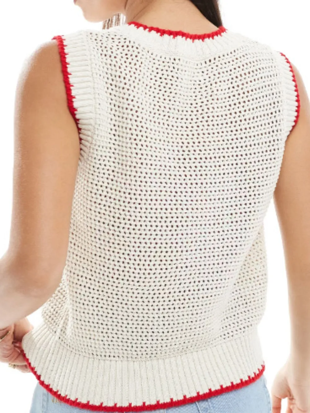 Chili Pepper Crochet Knit Tank Top, image 5