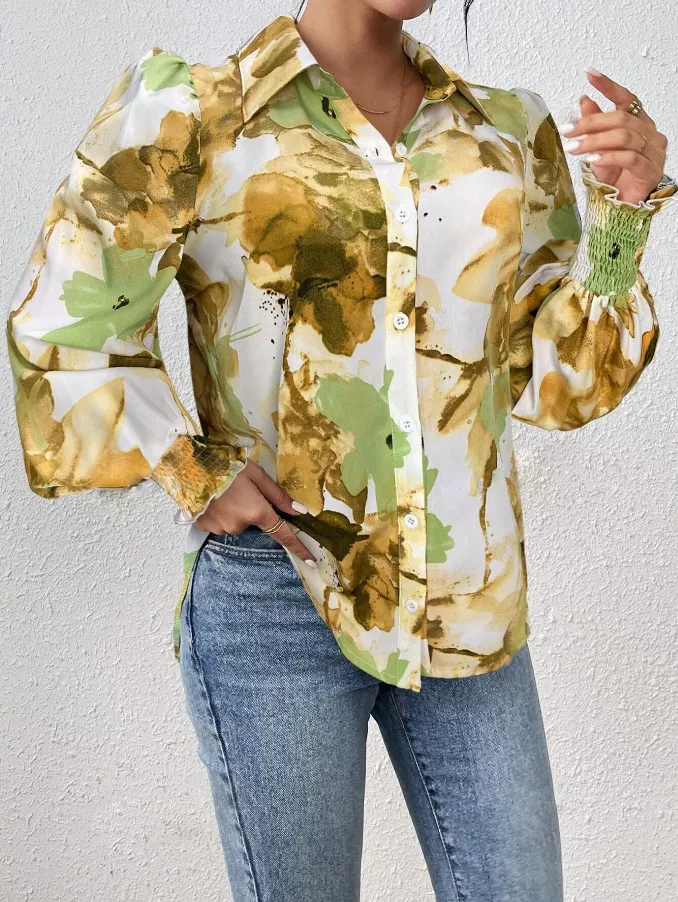 Floral Print Long Sleeve Shirt, image 15