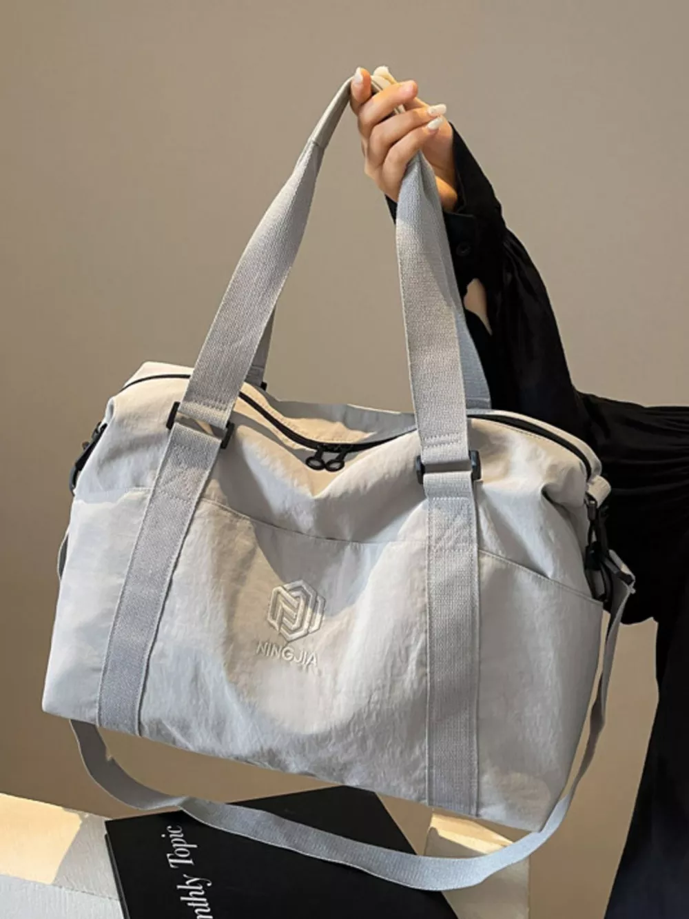 Lightweight Oxford Cloth Travel Duffel Bag, image 4