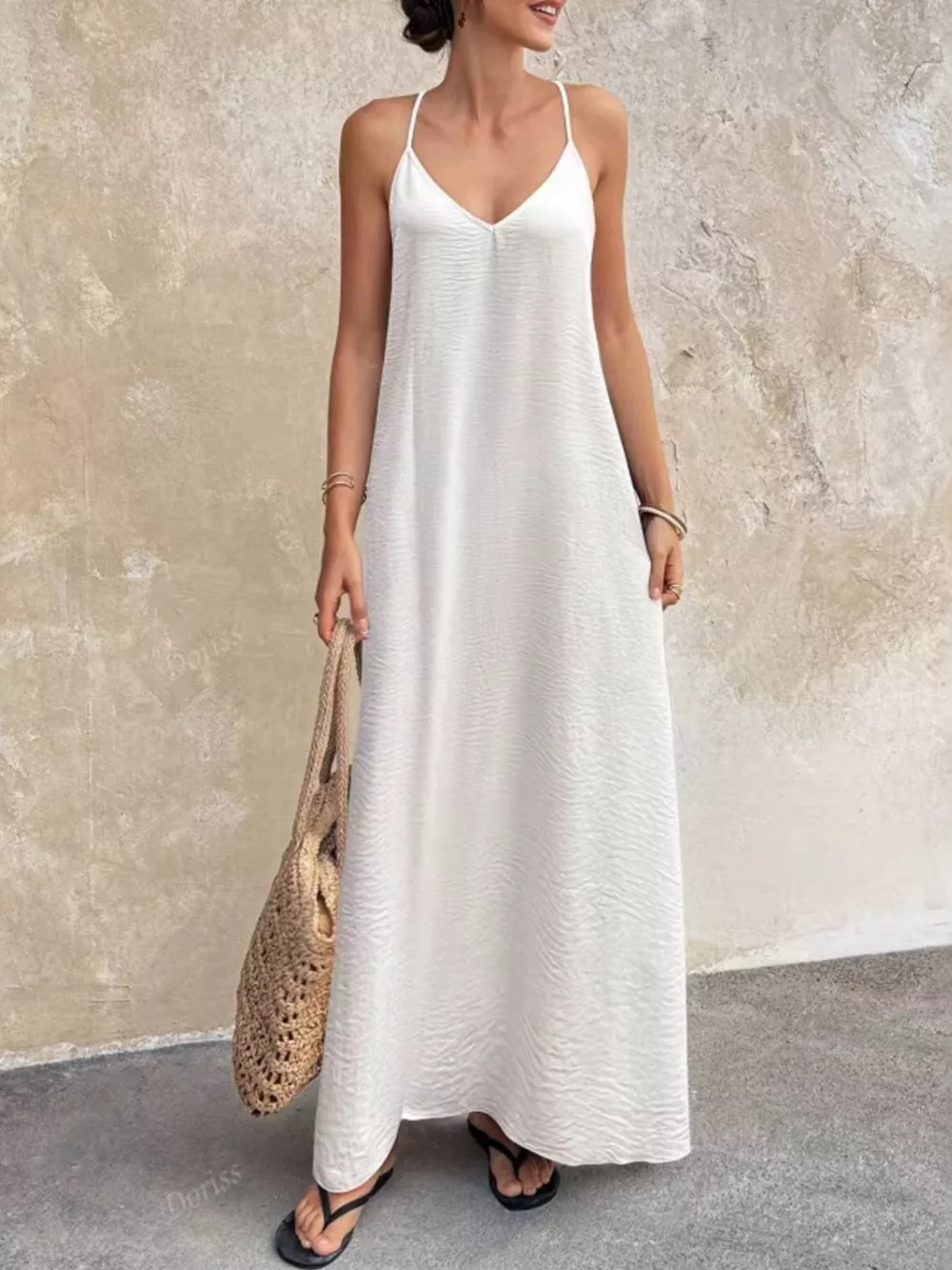 V-Neck Maxi Cami Dress, image 2