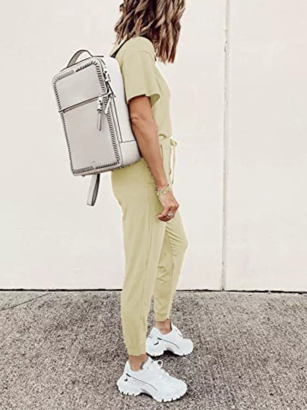 Full Size Round Neck Top and Drawstring Pants Set Plus Size, image 12