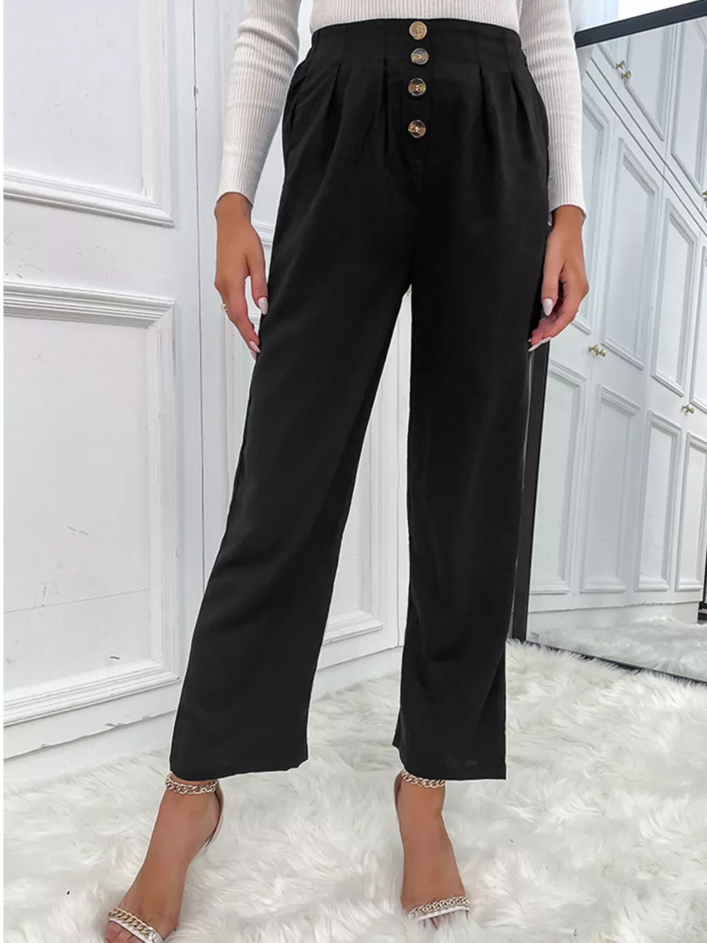 High Waist Wide Leg Pants, image 3