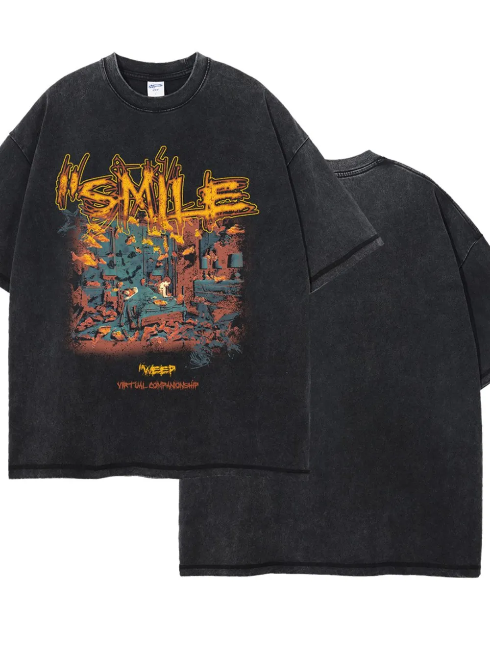Men's Graphic Round Neck Half Sleeve T-Shirt, image 6