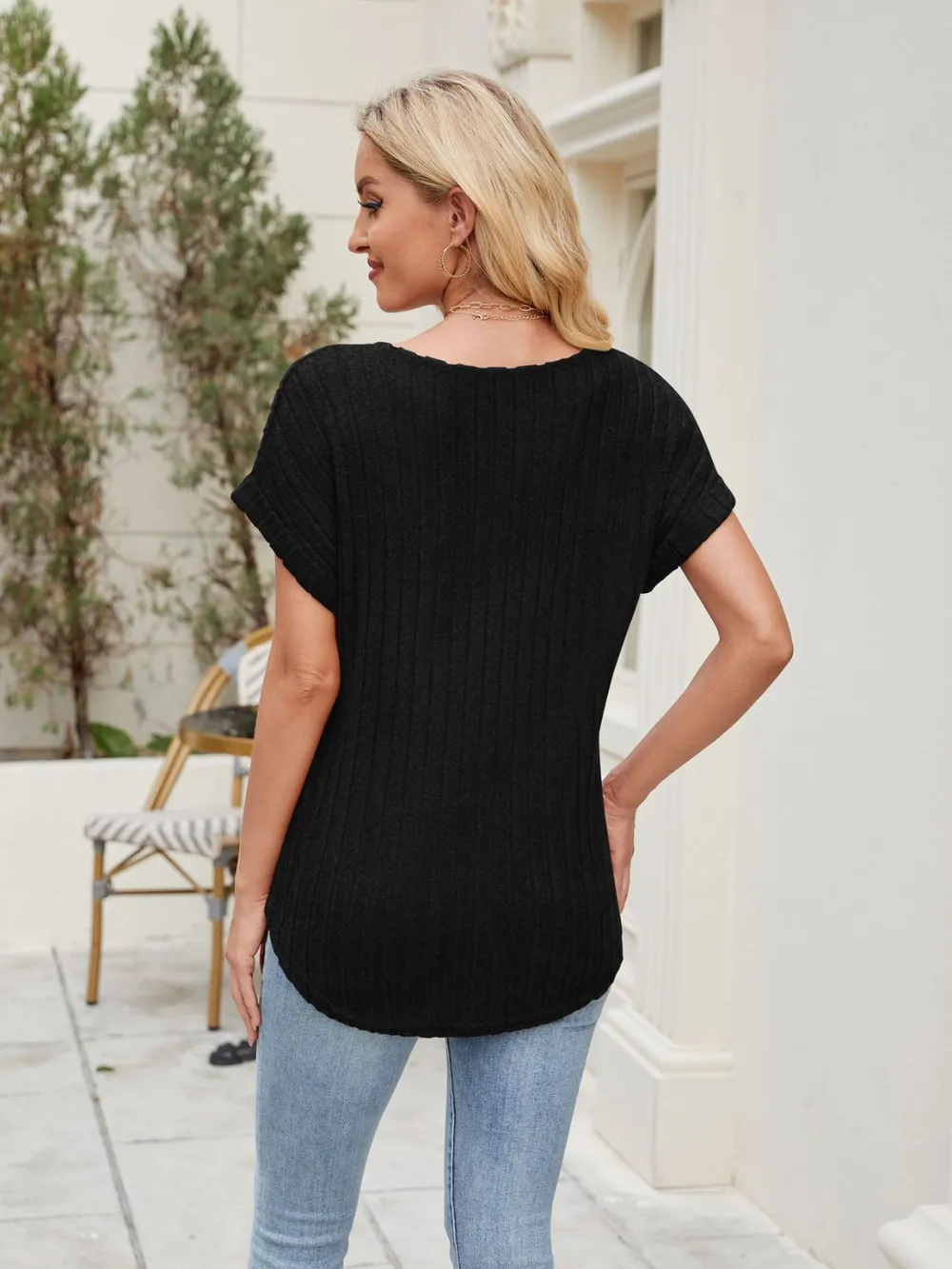 Round Neck Short Sleeve T-Shirt, image 8
