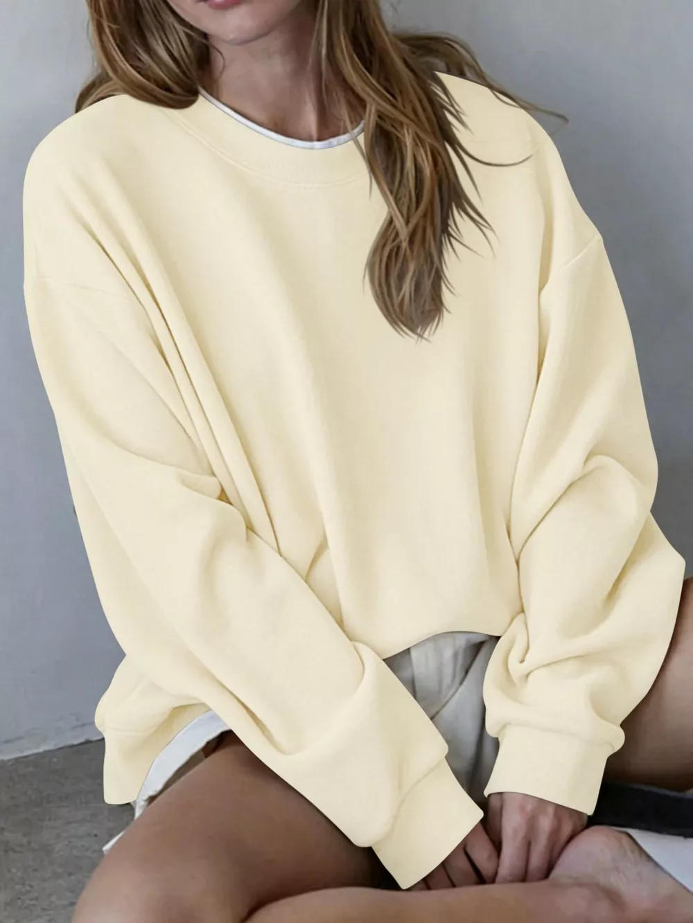 Oversized Crew Neck Sweatshirt, image 11