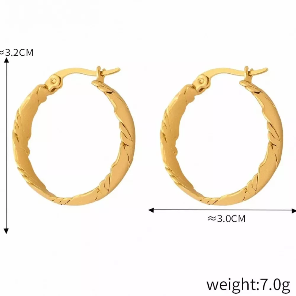 18K Gold-Plated Hoop Earrings, image 5
