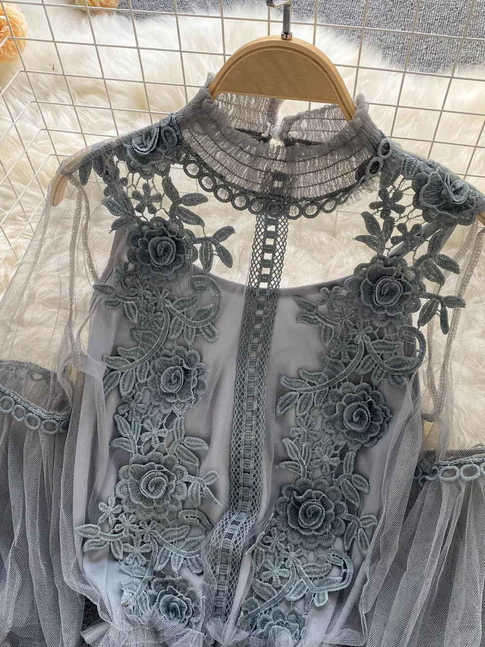 Floral Lace Blouse & Cami Set, image 18