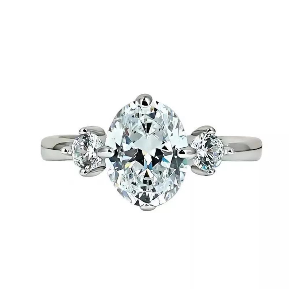 2 Carat Moissanite 925 Sterling Silver Ring, image 5