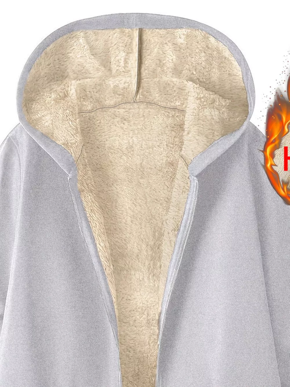 Fleece-Lined Zip Up Hooded Outerwear, image 14