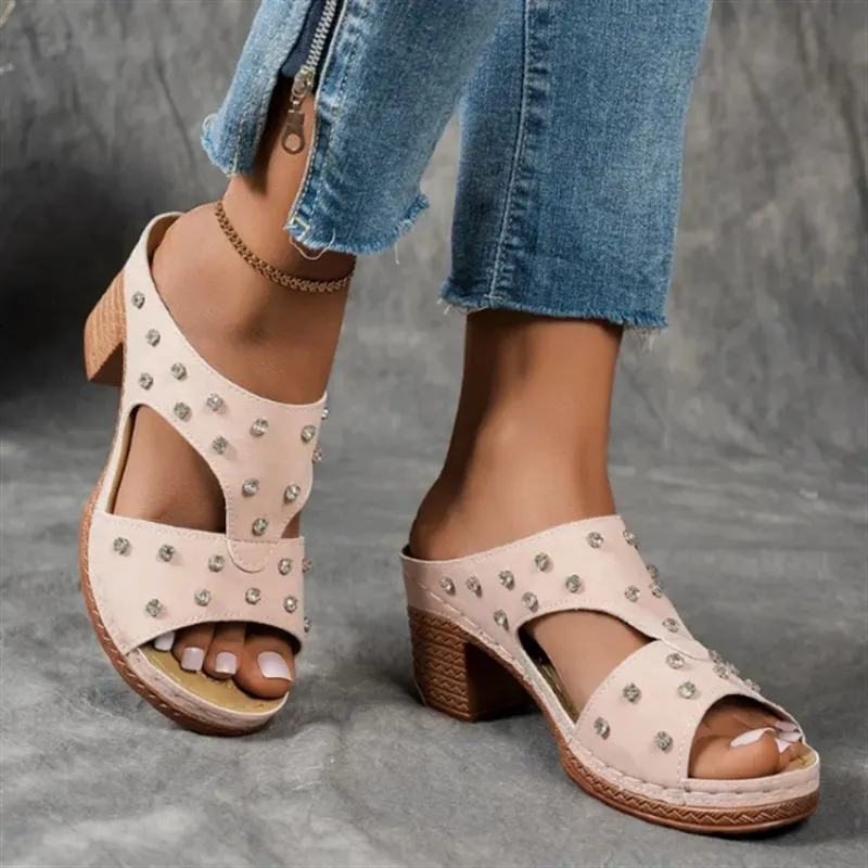 Open Toe Block Heel Sandals, image 4