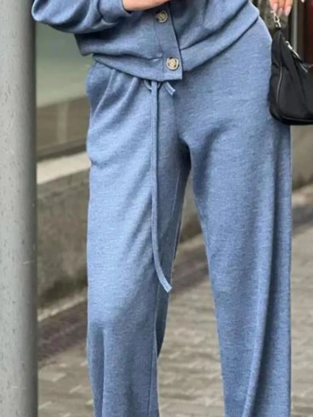 Full Size Button Up Long Sleeve Top and Pants Set, image 11