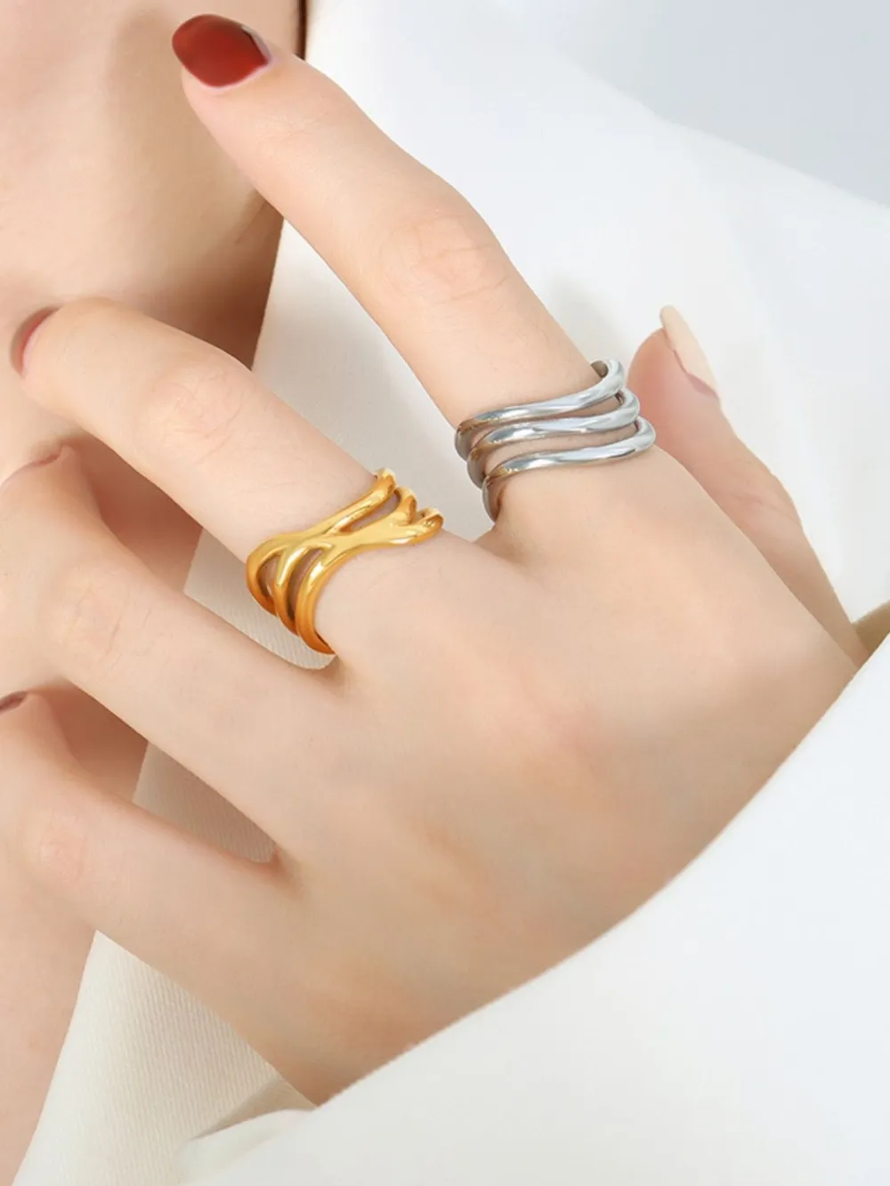Titanium Steel Three-Layered Ring, image 10