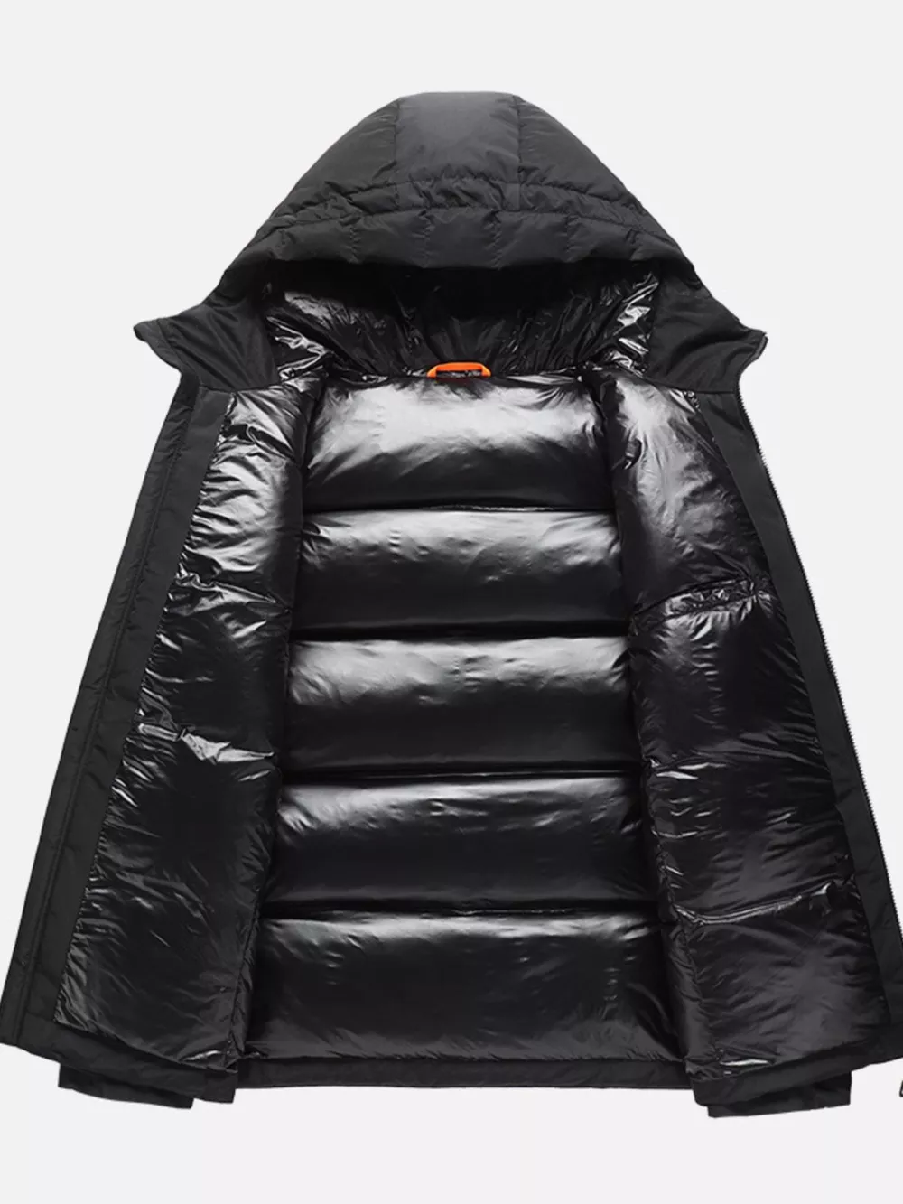 Men's Plus Size Zip Up Hooded Puffer Jacket, image 6