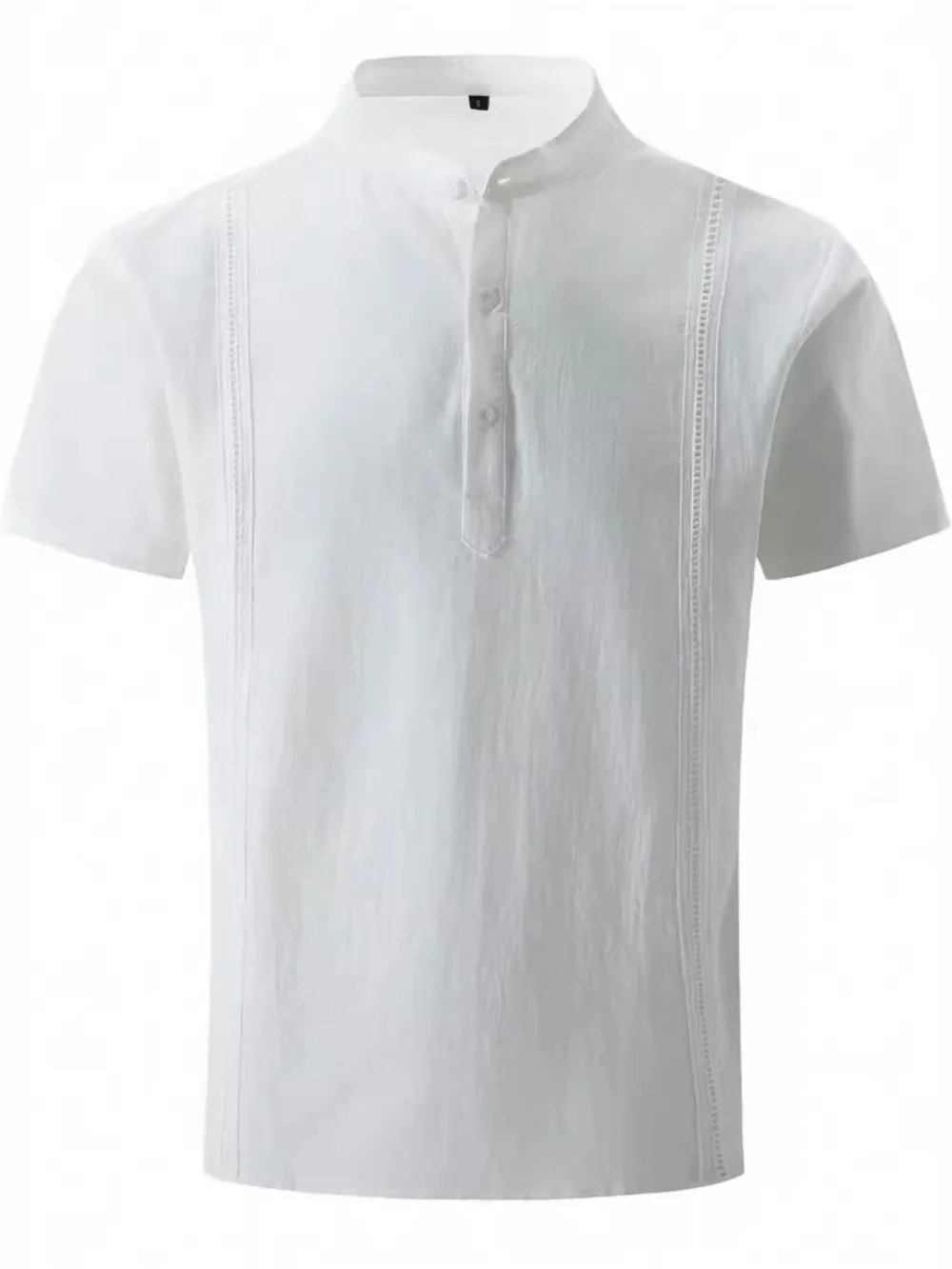 Men's Full Size Button Detail Short Sleeve Shirt Plus Size, image 5