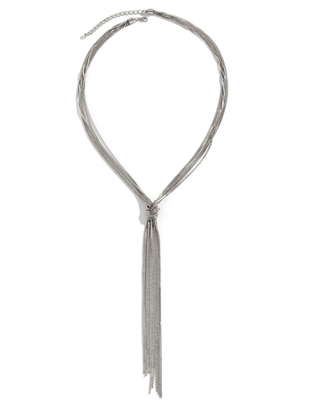 Twisted Knot ChainTassel Necklace, image 2