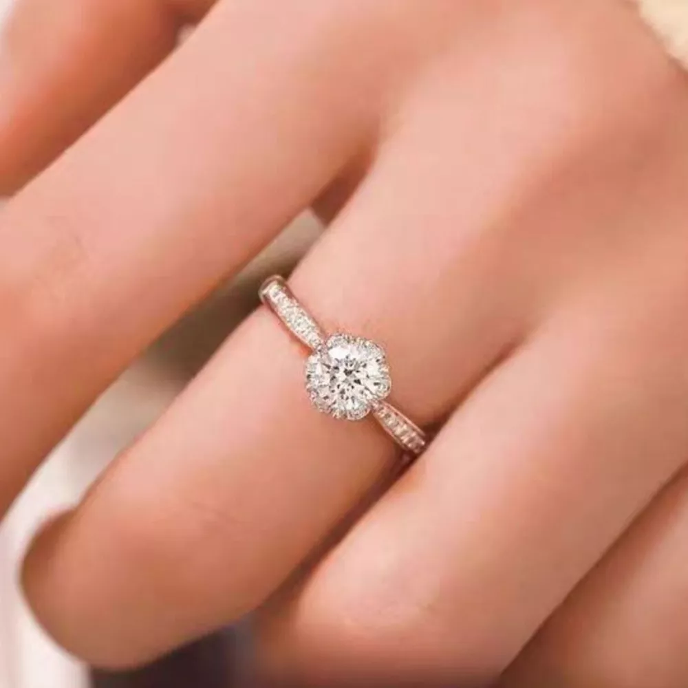 1 Carat 925 Sterling Silver Moissanite Ring, image 3