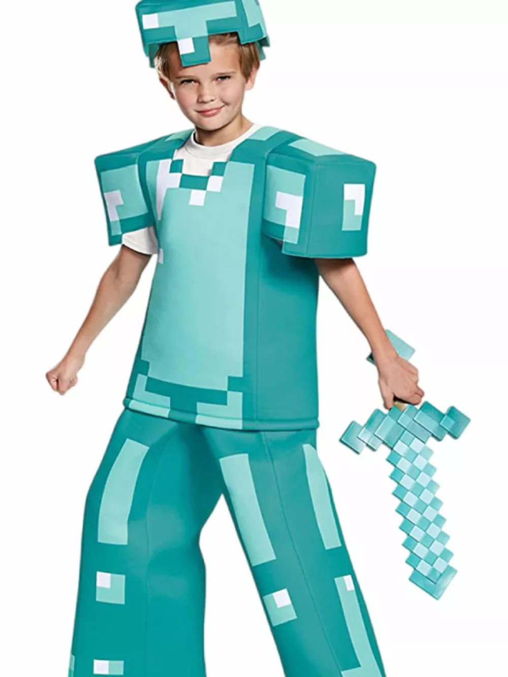 Children's Minecraft Pixelated Print Costume Set