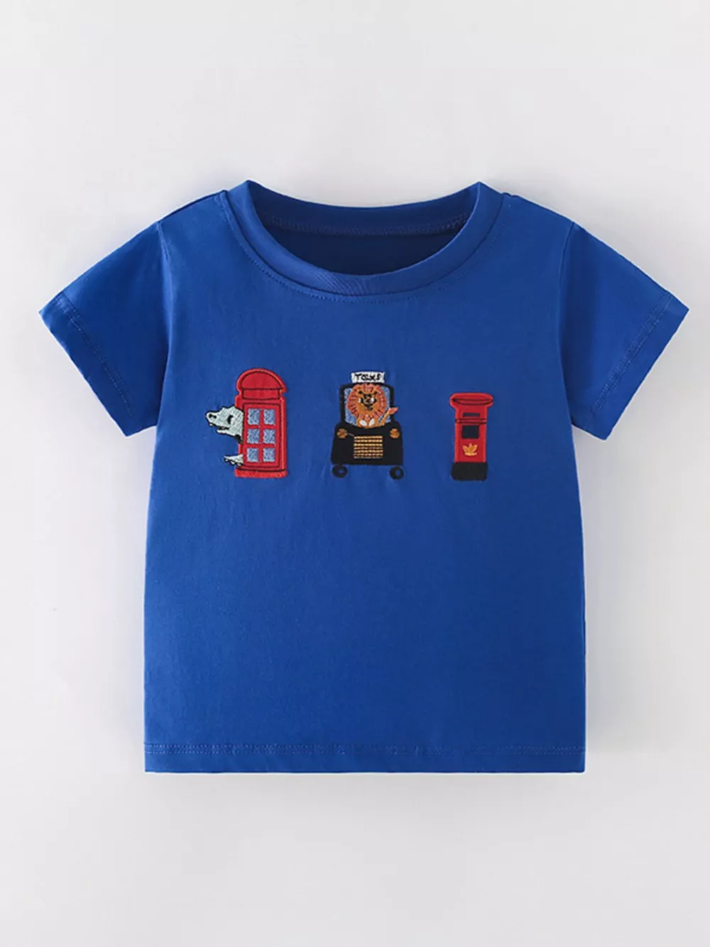 Children's Embroidered Round Neck T-Shirt