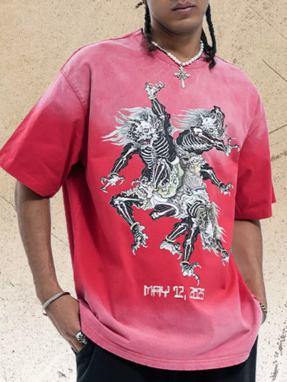 Men's Vintage Graphic Oversized T-Shirt, image 3