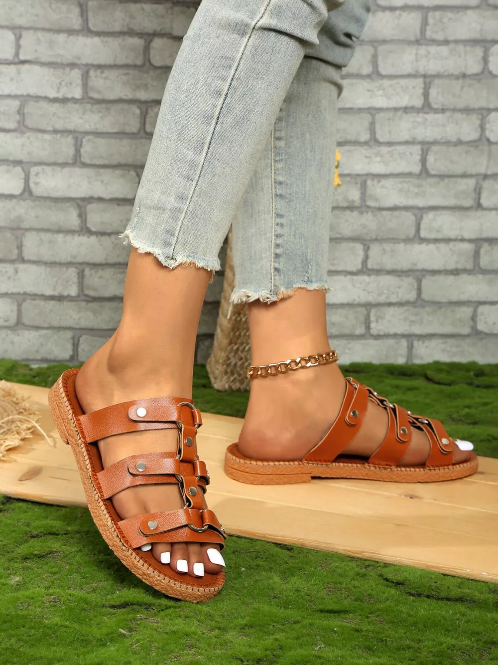Studded Open Toe Sandals, image 5