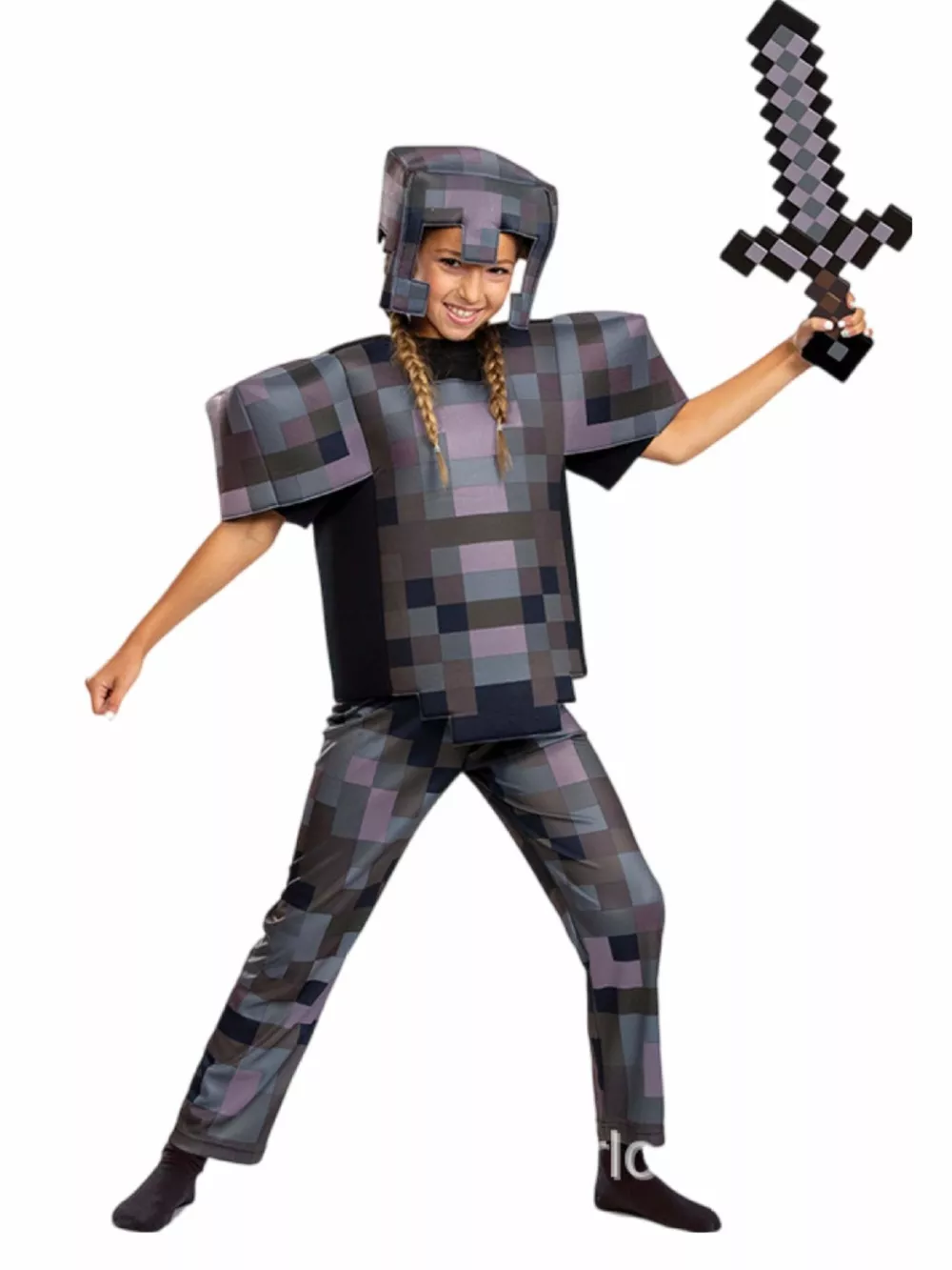 Children's Minecraft Pixelated Print Costume Set, image 10