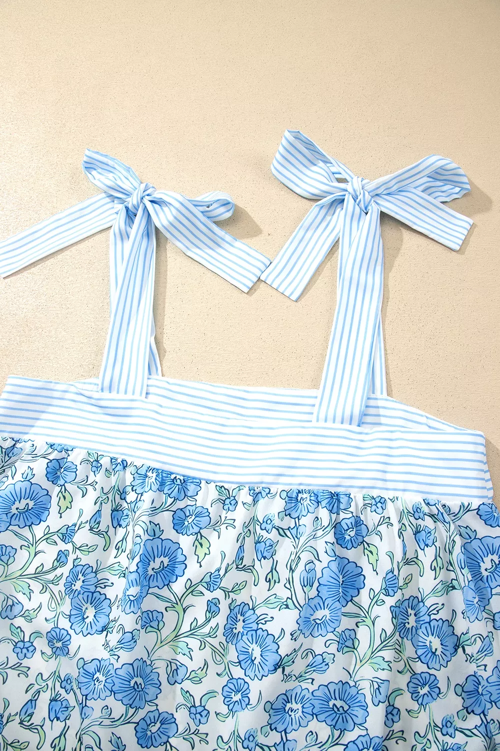 Floral Print Tie-Strap Top and Shorts Set, image 7
