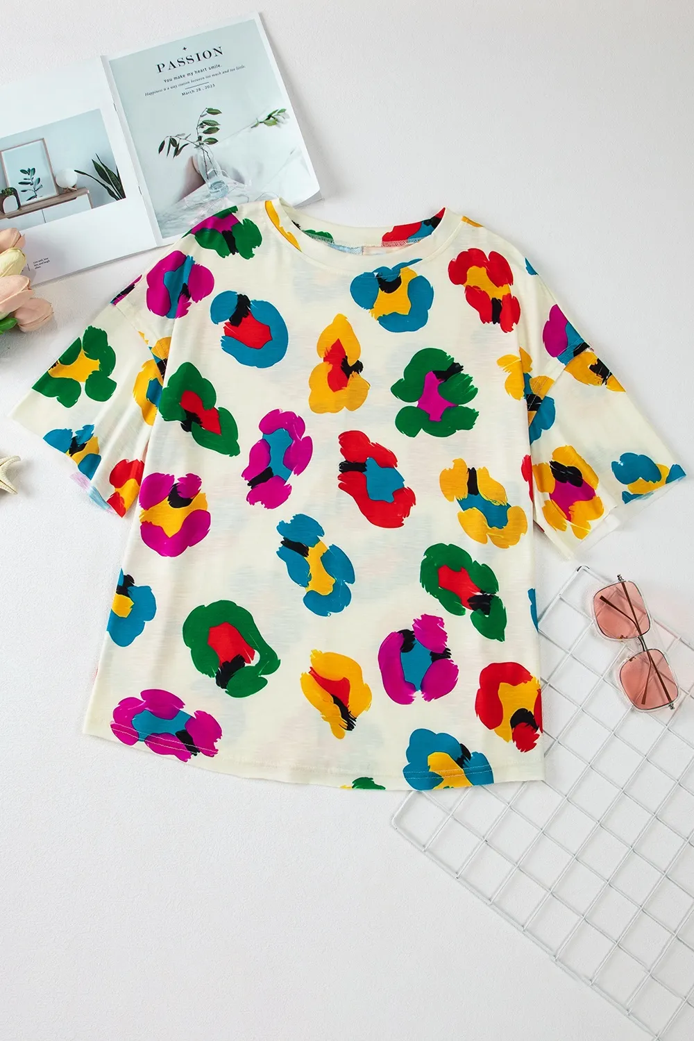 Printed Round Neck Half Sleeve Top, image 11