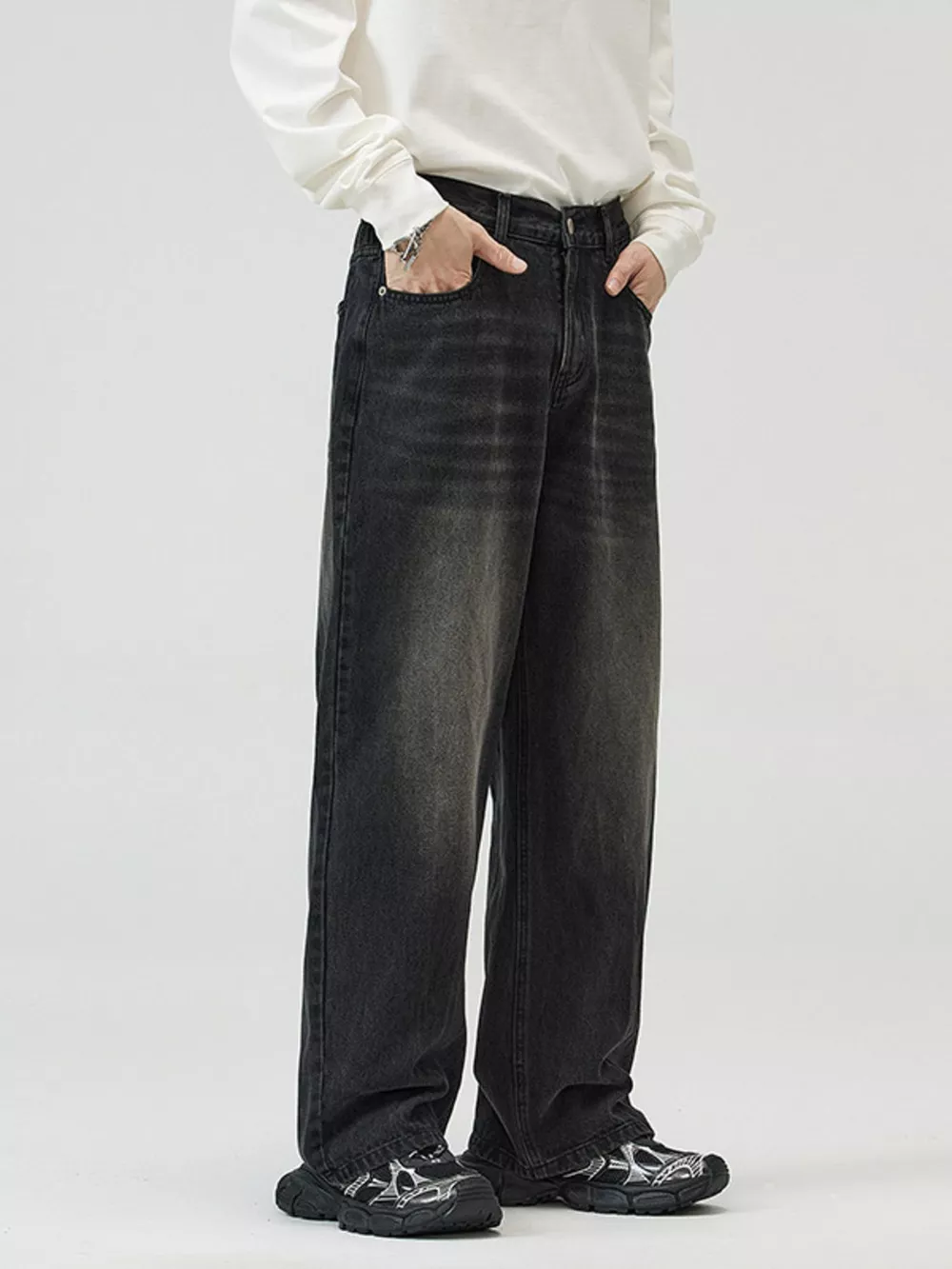 Men's Full Size Wide-Leg Jeans Plus Size, image 3