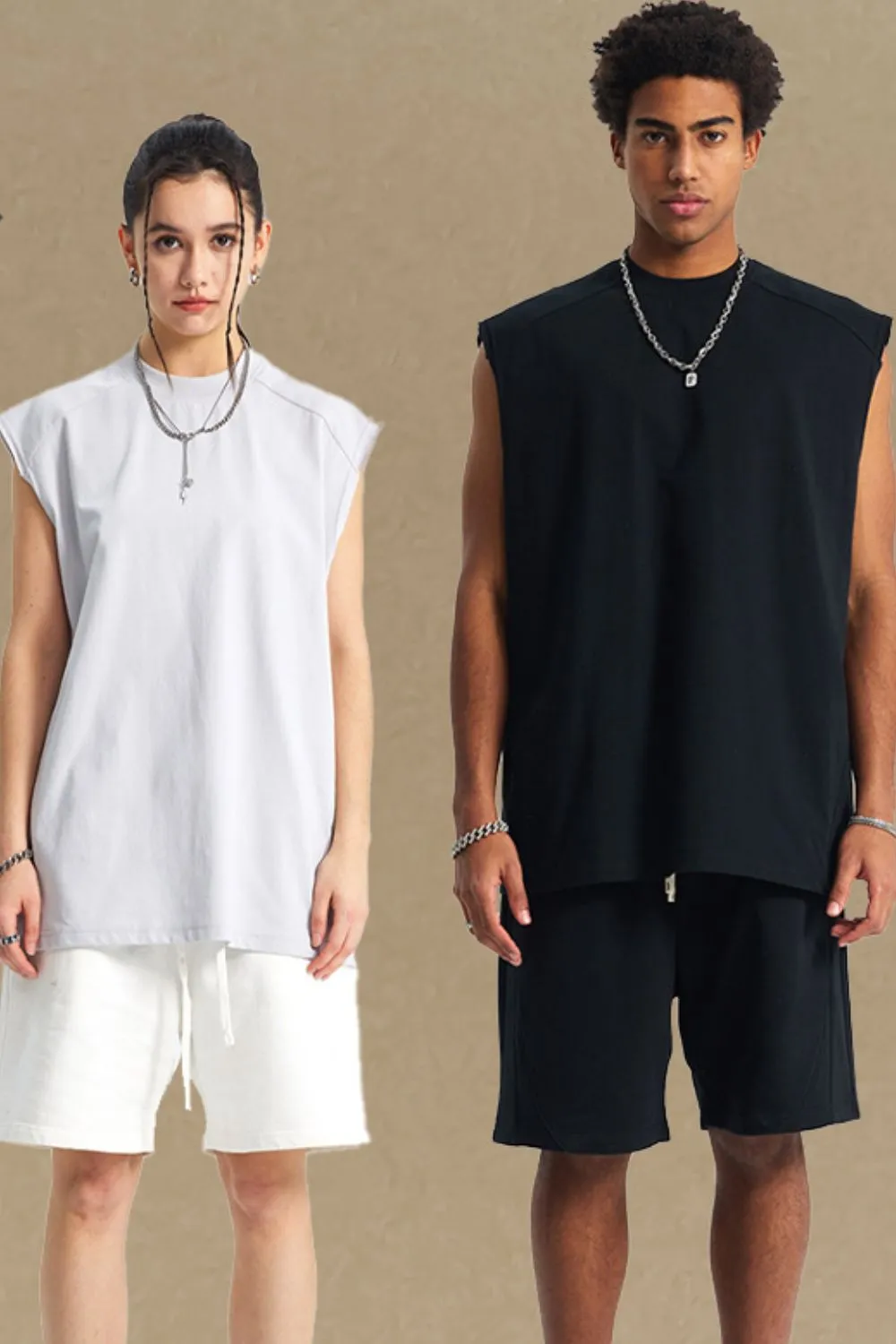 Men's Solid Color Round Neck Tank, image 2