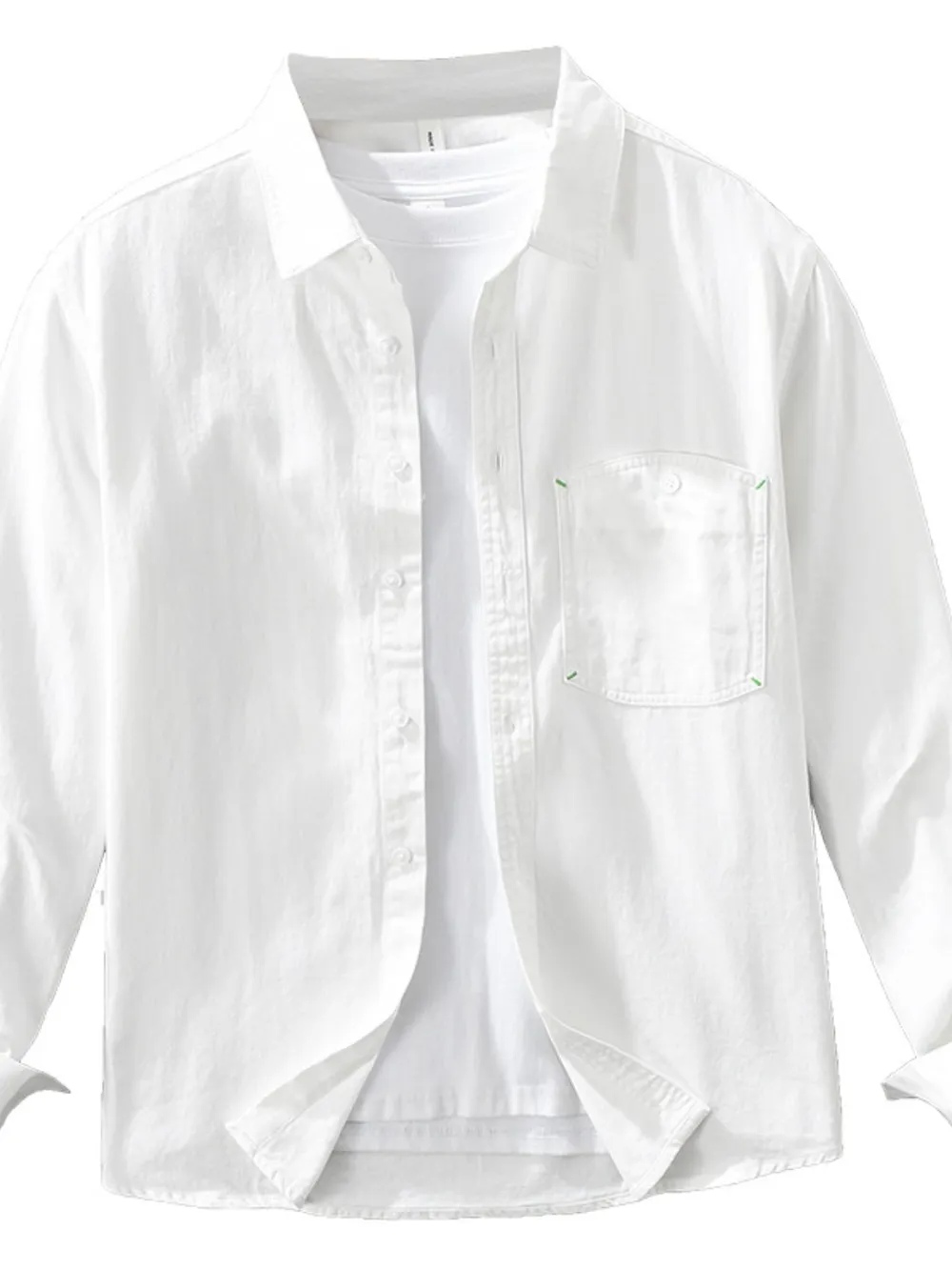 Men's Plus Size Button Up Long Sleeve Shirt, image 4