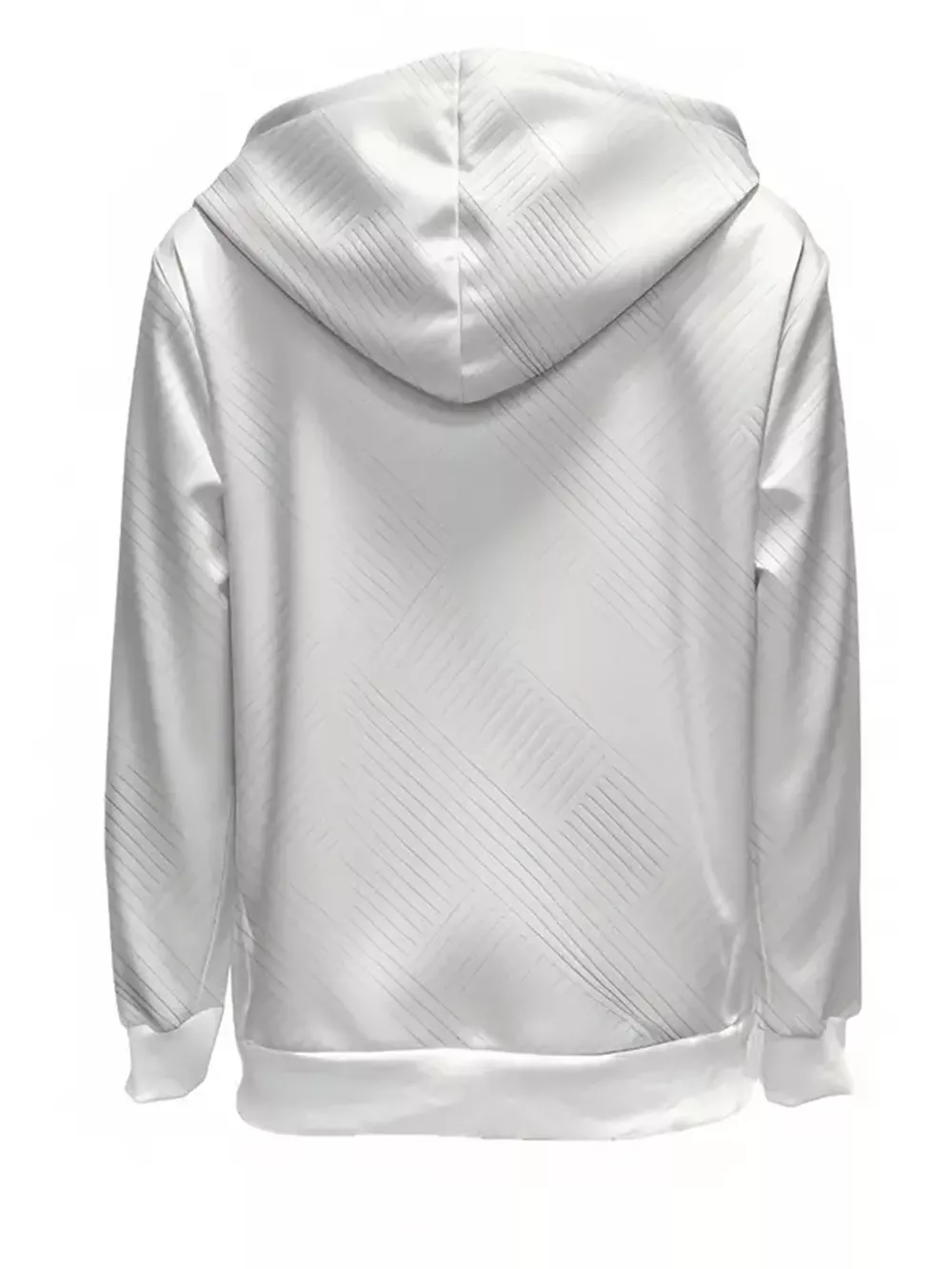 Texture Zip-Up Hoodie with Drawstring, image 9