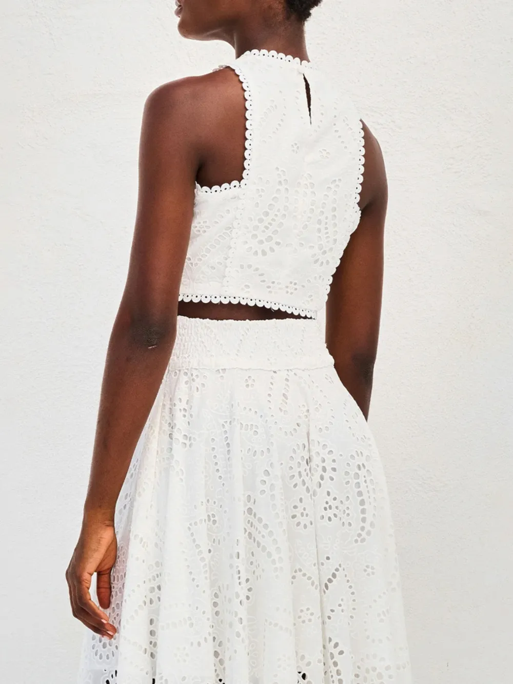 Eyelet Lace Top and Maxi Skirt Set, image 12