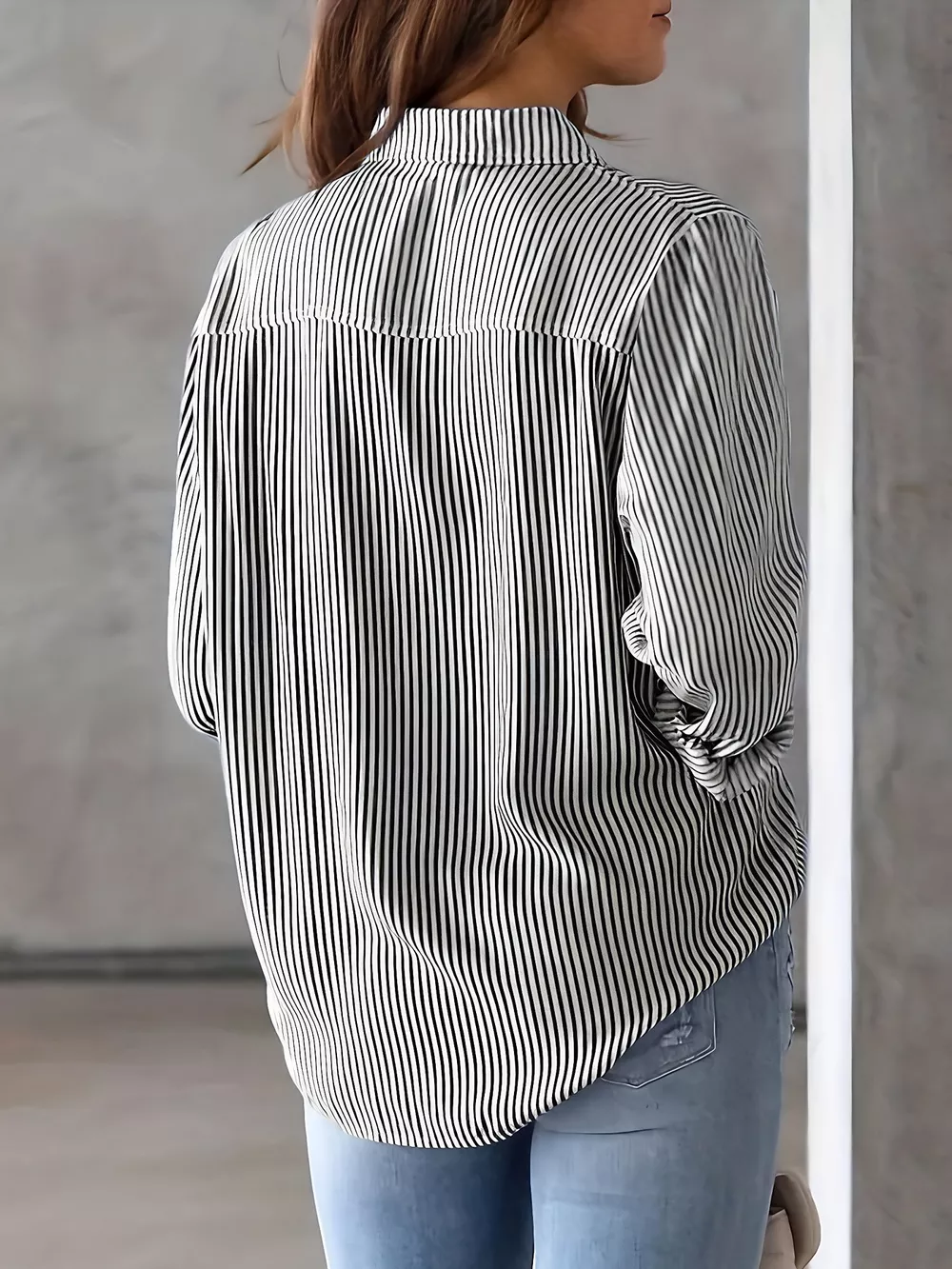 Classic Striped Button-Down Shirt, image 9