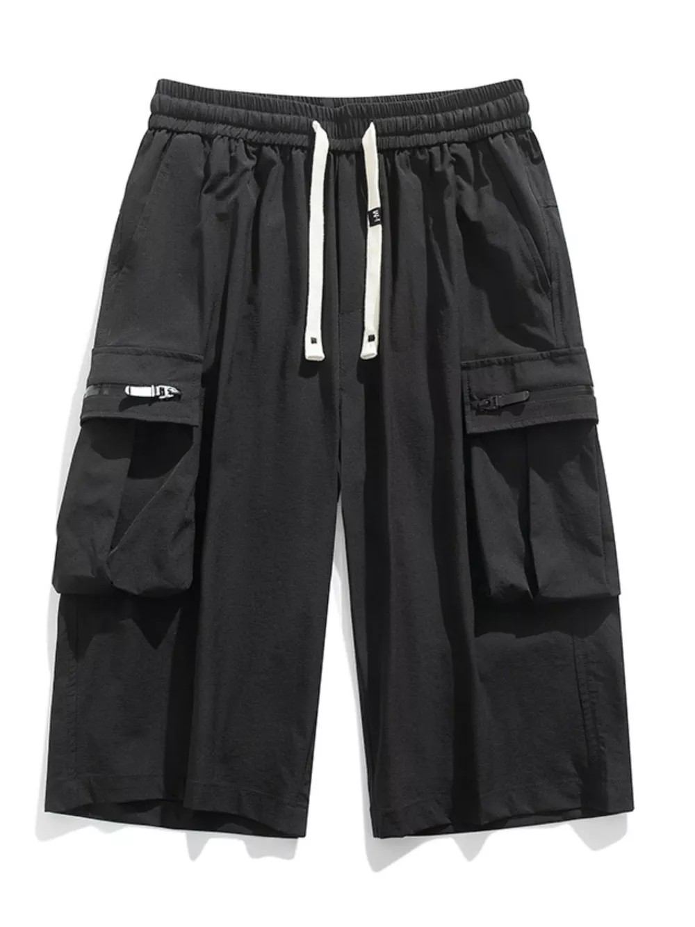 Men's Plus Size Casual Cargo Shorts with Zipper Pockets, image 4