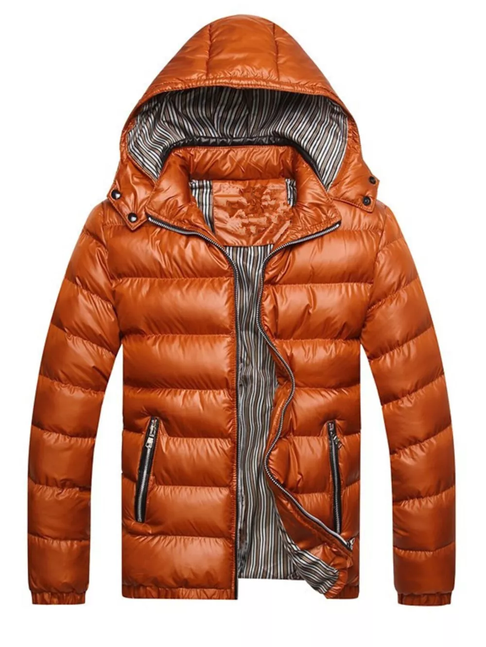 Men's Plus Size Lightweight Hooded Puffer Jacket, image 3