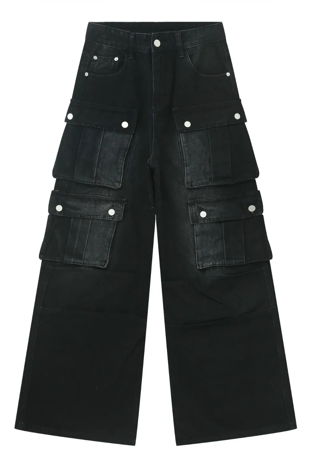 Men's Wide Leg Jeans with Cargo Pockets, image 5